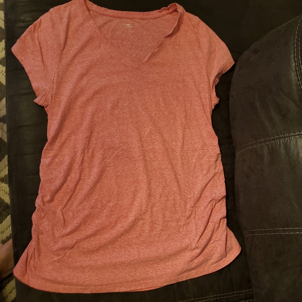 Pink Short Sleeve Maternity Shirt